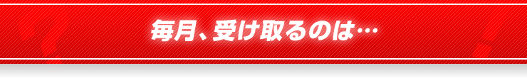 毎月、受け取るのは…