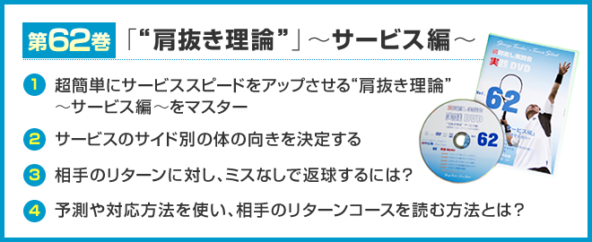 第62巻 「“肩抜き理論”」～サービス編～