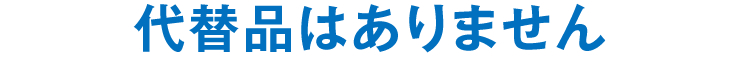 代替品はありません