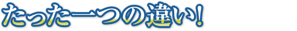 たった一つの違い!